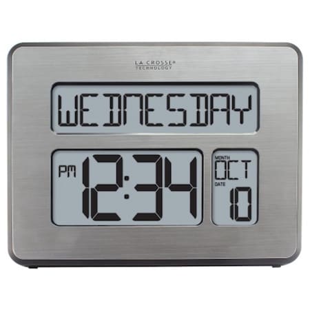 La Crosse Technology C86279 Atomic Full Calendar Clock With Extra Large Digits